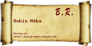 Bobis Réka névjegykártya